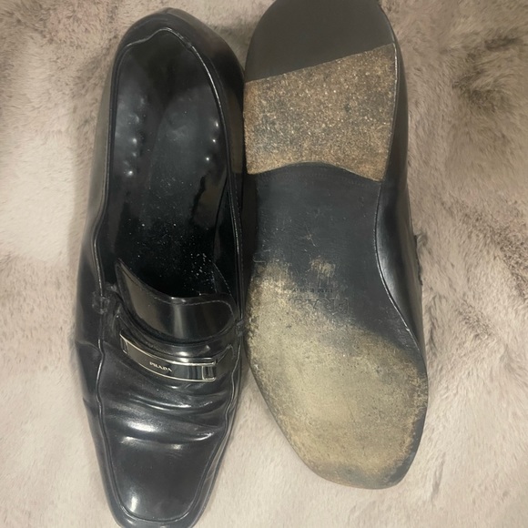 Prada mens black leather shoes. - Picture 2 of 3